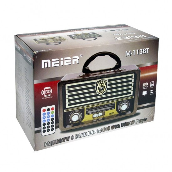 M-113BT Vintage Bluetootlu Nostaljik Radyo Ahşap