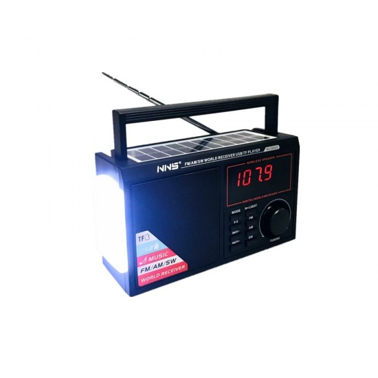 NS-2036S Solar Bluetooth Radyo Güneş Enerjili Gece Lambalı 19 Cm