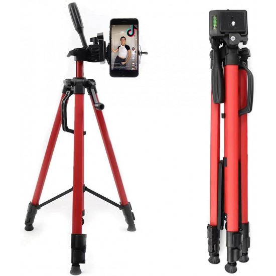 3366 Alüminyum Ultra Hafif Cep Telefonu İçin Su Terazili Seyehat Tripod 135 Cm