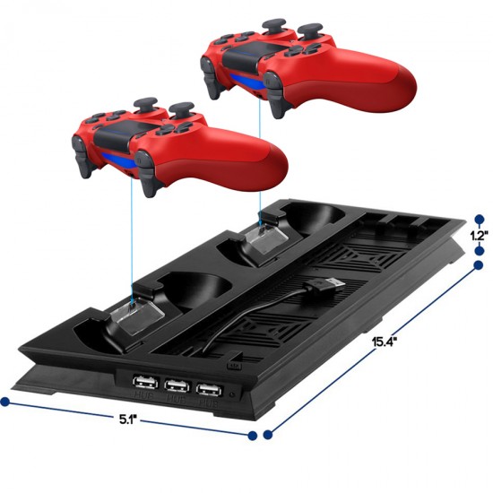 Ps4 Pro Çift Fanlı Dikey Soğutucu ve Kol Şarj Edici