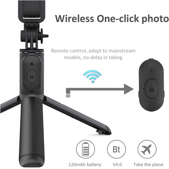 Hp-T14 Çok Amaçlı Selfie Çubuğu 101 Cm Masa Üstü Tripod Kumandalı Selfie 360 Derece Dönebilir   