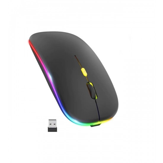 Kablosuz 2.4G  Şarjlı Mouse Fare Bluetooth Pc Kablosuz Rgb  Çok Renkli Laptop Mouse