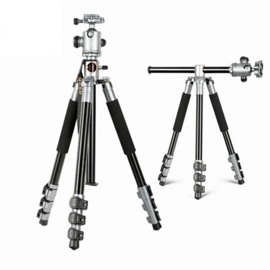 HT-T03 Çok Fonksiyonlu 360 Crossbar Tripod Profesyonel Yatak Dikey Panoramik Başlı Tripod Makro Hassas 160 Cm