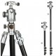 HT-T03 Çok Fonksiyonlu 360 Crossbar Tripod Profesyonel Yatak Dikey Panoramik Başlı Tripod Makro Hassas 160 Cm