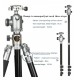 HT-T03 Çok Fonksiyonlu 360 Crossbar Tripod Profesyonel Yatak Dikey Panoramik Başlı Tripod Makro Hassas 160 Cm