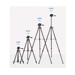 HT-T04 Alüminyum 173 Cm Tripod Profesyonel Taşınabilir Dslr Cep Telefonu Tripodu