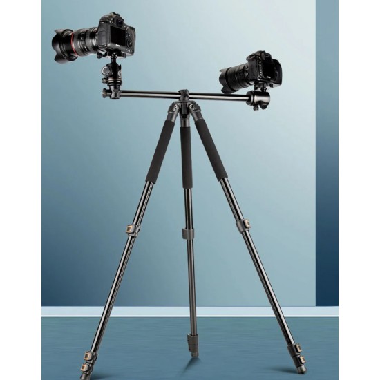 HT-T07 Profesyonel Tripod 200 Cm Yatay Kullanım Çok Fonksiyonlu Panoromik Kafa 360 Derece Dönebilir