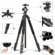 HT-T07 Profesyonel Tripod 200 Cm Yatay Kullanım Çok Fonksiyonlu Panoromik Kafa 360 Derece Dönebilir