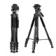 HT-T05 Profesyonel Alüminyum 210 Cm Tripod Tok Alümimyum Taşınabilir Dslr Cep Telefonu Tripodu