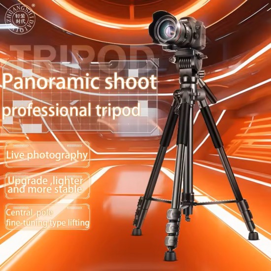 HT-T05 Profesyonel Alüminyum 210 Cm Tripod Tok Alümimyum Taşınabilir Dslr Cep Telefonu Tripodu