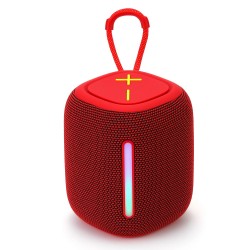 HT S-06 Rgb Işıklı  Taşınabilir Şarjlı Bluetooth Hoparlör Kumaş Sd/aux Bluetooth 5.3 Mini Ses Bombası