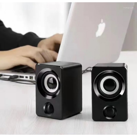 Bilgisayar Hoparlörü 2.0 Masaüstü Hoparlör USB kablolu 3.5 mm Jack Mini Hoparlör USB Taşınabilir  Subwoofer 